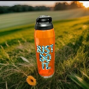 Nike Hypercharge Chug, Just Do It, Animal Print Water bottle, Orange 32oz-NWT